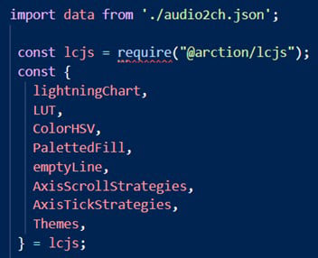 Code creating and filling an array.