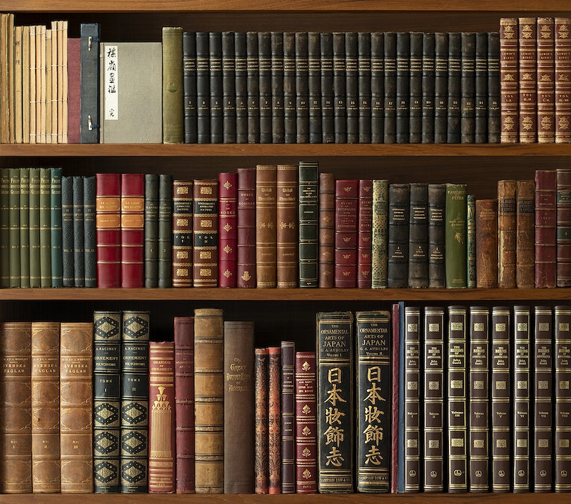 Shelves full of books